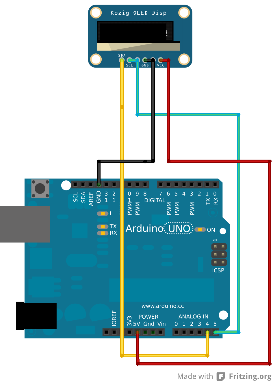Arduino OLED display wiring