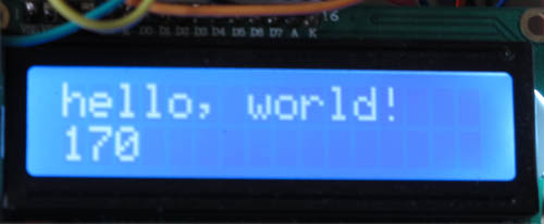 LCD - hello world test