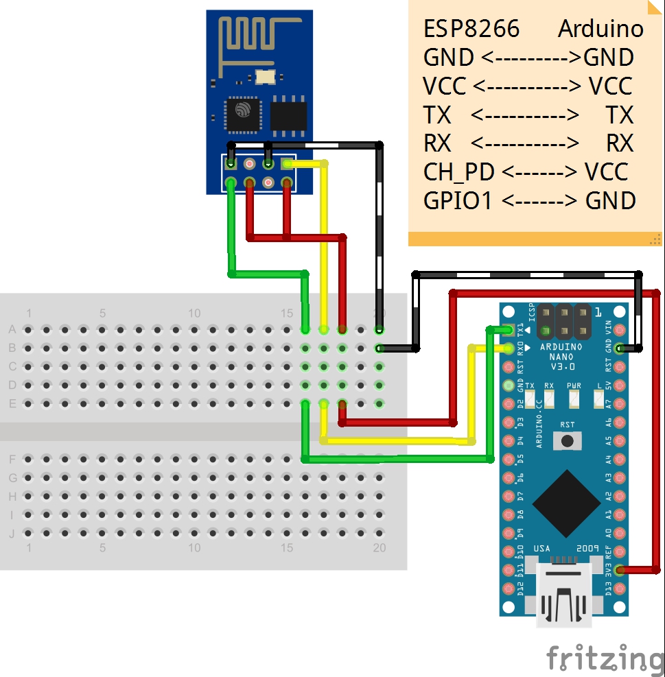 Схема подключения esp8266 к arduino uno