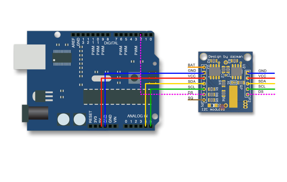 Real time clock wiring